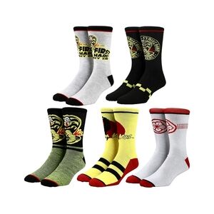 Cobra Kai Men's Graphic Crew Socks - Multi-Color Set